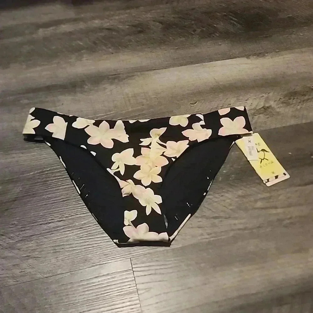 HURLEY CARISSA MOORE ALOHA COLLECTION MAX PLUMERIA SIZE M BIKINI BOTTOMS